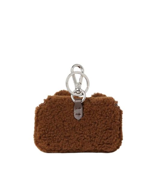 Fendi Brown Dark Shearling Charm for men