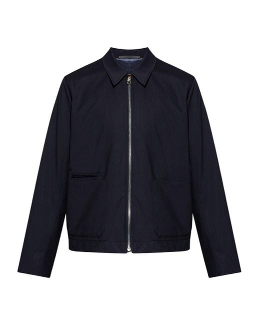 Paul Smith Blue Long-Sleeved Zip-Up Jacket for men