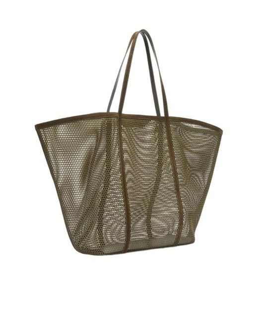 The Attico Green 'Via Del Mare' Tote Bag