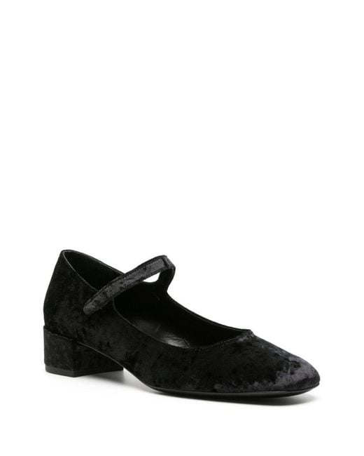 By Far Black Velvet Mary Jane Pumps