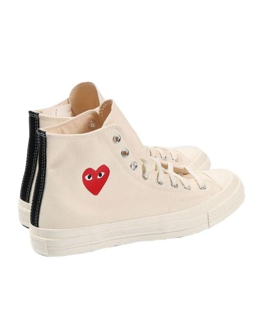 COMME DES GARÇONS PLAY Natural Lace-Up High-Top Casual Shoes for men