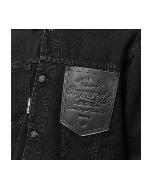 DSquared² Black Washeddenim Jacket for men