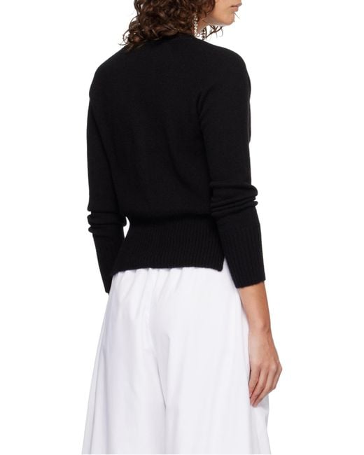 Simone Rocha Black Long-Sleeved Knitted Cardigan