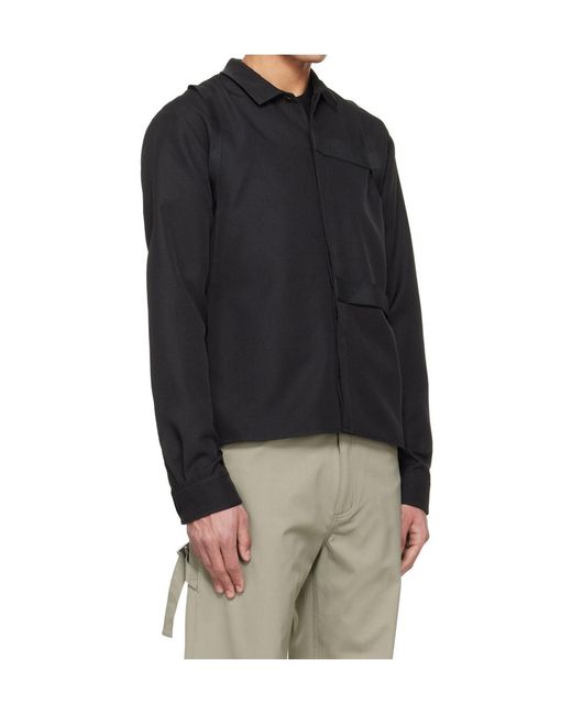 HELIOT EMIL Blue Sinew Collared Shirt for men