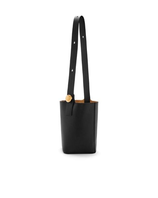 Loewe Black Medium Pebble Bucket Bag