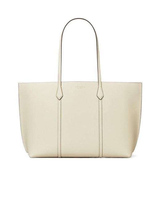 Tory Burch Natural Zip-Top Reversible Tote Bag