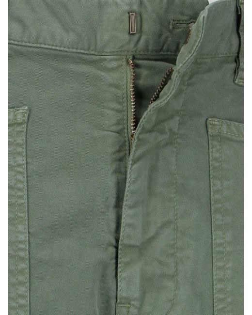 Nili Lotan Green Casual Pants With Waist And Loop Straps