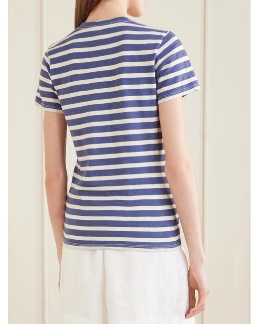 Nili Lotan Blue Lana Striped T-Shirt