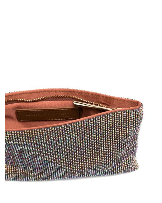 Benedetta Bruzziches Gray Your Best Friend La Petite Embellished Clutch Bag