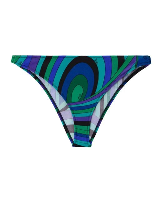 Emilio Pucci Blue Printed Bikini Briefs