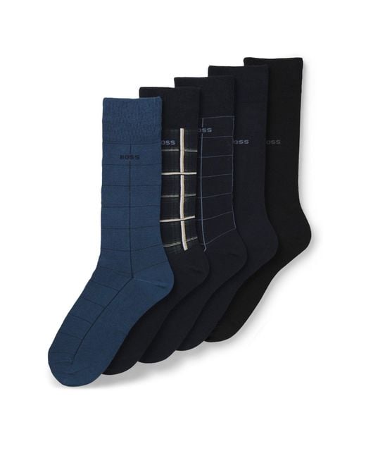 Boss Blue Comfortable Cotton Socks for men