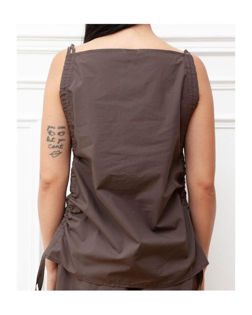 Baserange Brown Sleeveless Top