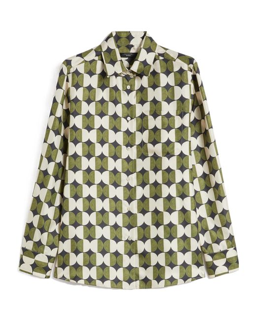 Weekend by Maxmara Green Printed Twill Shirt