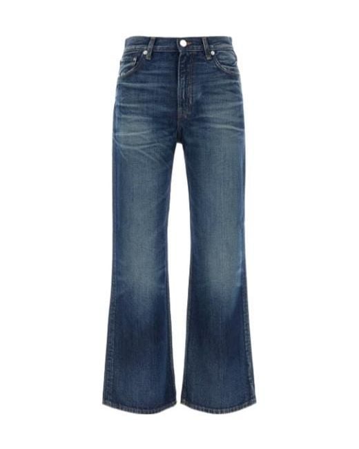 Haikure Blue Korea Short Flared Jeans