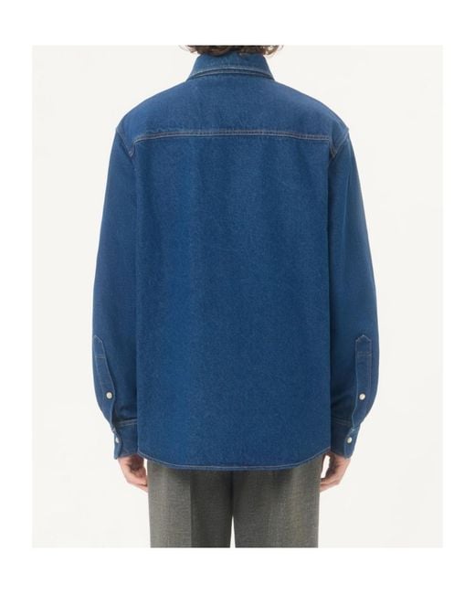 Valentino Blue Vgold Western Denim Shirt for men