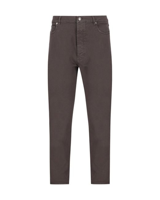 Brunello Cucinelli Gray Regular-Fit Five-Pocket Pants for men