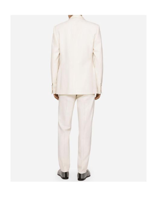 Dolce & Gabbana White Single-Breasted Sicilia Fit Jacket for men