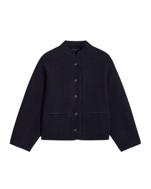 Soeur Blue Casual Stand-Collar Jacket