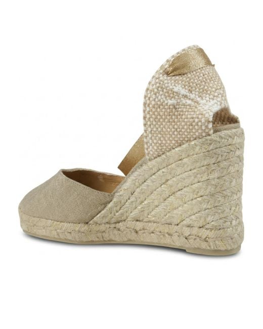 Castaner Natural Round-Toe Wedge Heels