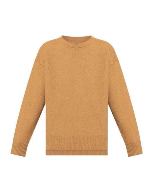 Jil Sander White Crewneck Knitted Jumper for men