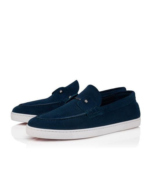 Christian Louboutin Blue Chambeliboat Slip-On Loafers for men