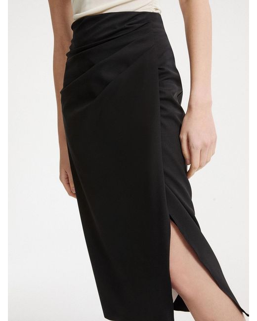 Marella Black Draped Skirt