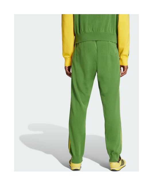 Adidas by Wales Bonner Green Elastic Waist Knitted Sweatpants for men