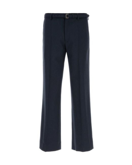 Dries Van Noten Blue Casual Trousers With Belt Loops for men
