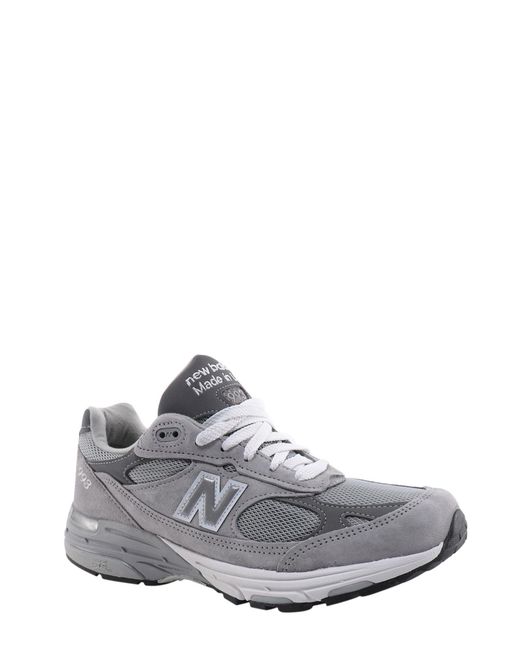 New Balance Gray 993 Core Lace-Up Sneakers for men