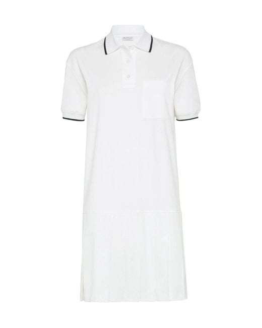 Brunello Cucinelli White Interlock Dress