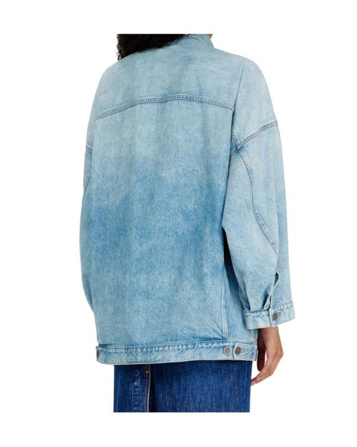 DIESEL Blue De-Lin Bartack-Stitch Denim Jacket