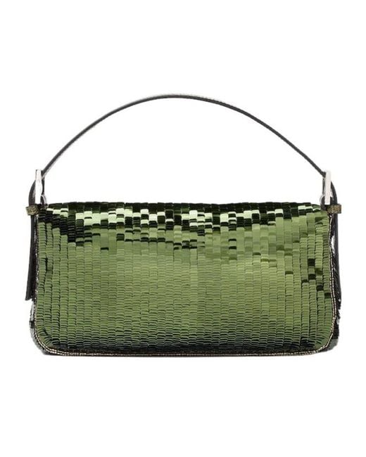 Fendi Green Baguette Shoulder Bag