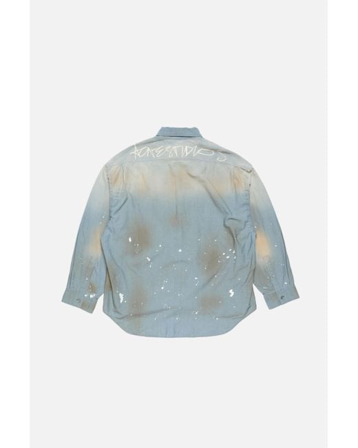 Acne Blue Button-Up Shirt for men
