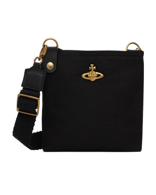 Vivienne Westwood Black Jones Zippered Crossbody Bag for men