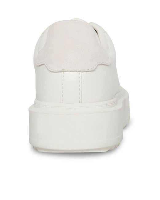 Steve Madden White Low-Top Platform Sneakers