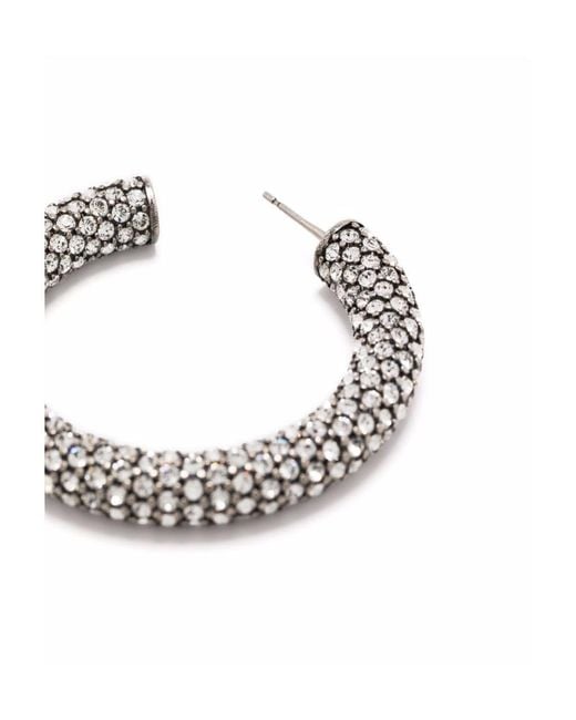 AMINA MUADDI Metallic Logo Earrings