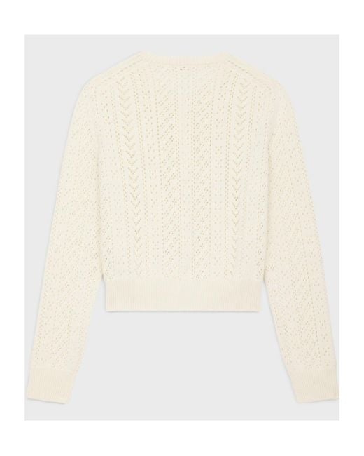 Céline White Cardigan