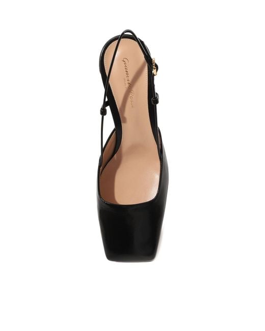 Gianvito Rossi Black Square-Headed High Heels