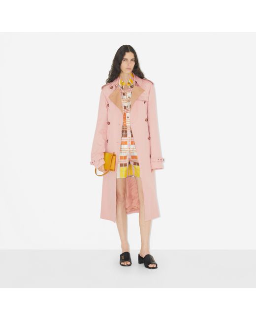 Burberry Pink The Kensington Heritage Trench Coat
