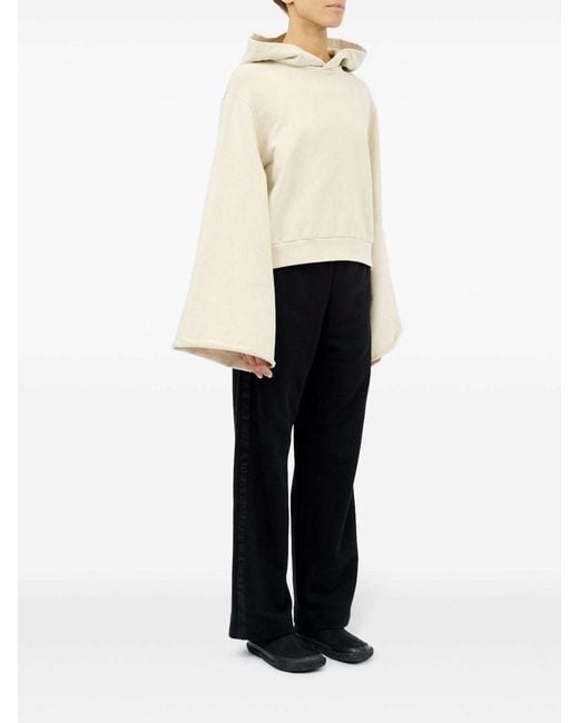 MM6 by Maison Margiela Natural Drop-Shoulder Hooded Sweatshirt