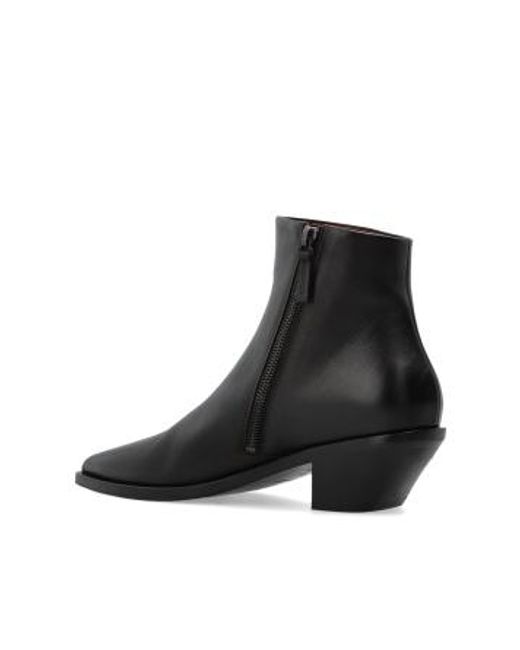 Marsèll Black Pointed Ankle Boots