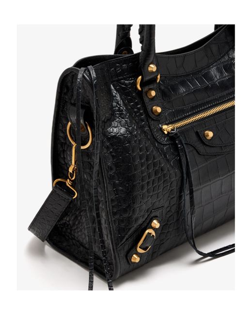 Balenciaga Black Le City Medium Shoulder Bag