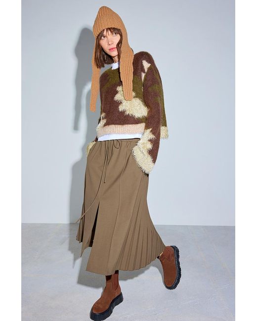 Semicouture Multicolor Camouflage-Print Knitted Jumper
