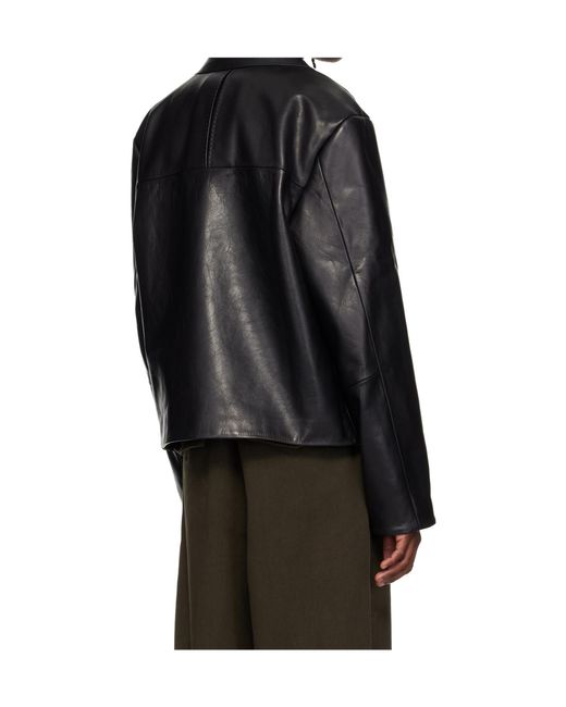 Entire studios Black Corehide Leather Jacket for men