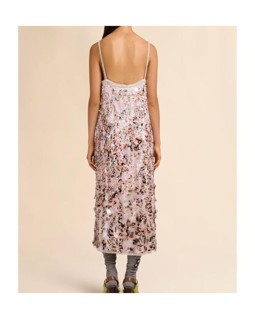 Marni Natural Sequin Midi Dress
