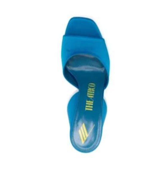 The Attico Blue Luz 100Mm Satin Mules
