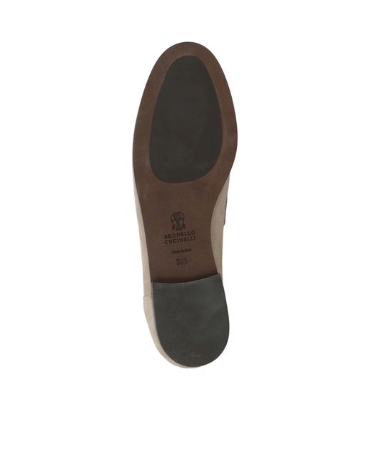 Brunello Cucinelli Brown Minimalist Loafers