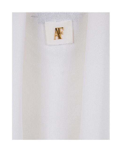 Alberta Ferretti White Turtleneck Cover-Up