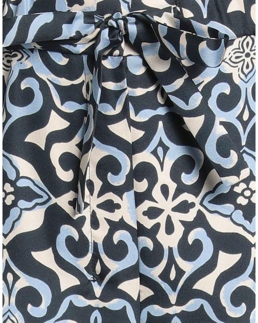 Max Mara Blue Multicolored Wide-Leg Trousers