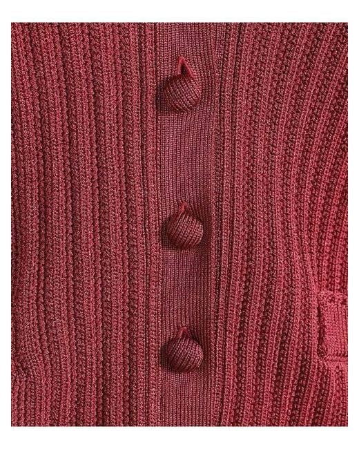 Lanvin Red Long-Sleeved Sweater
